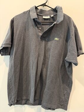Lacoste Men's Dark Gray Piqué Polo with Crocodile Logo